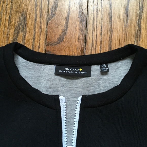 Kate spade Saturday dress. Black neoprene with white double zipper. Sz XS. NWOT - Picture 3 of 4